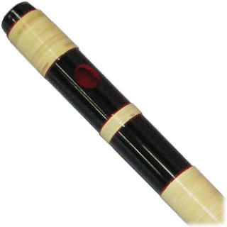 いとろ和楽器店 | 獅子田 お囃子用篠笛[黒塗本重巻] 12本調子