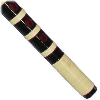 いとろ和楽器店 | 獅子田 お囃子用篠笛[黒塗本重巻] 12本調子